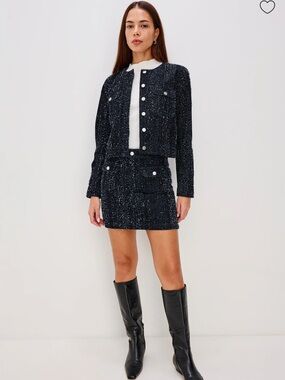 Rails Abbot Denim Tweed Skirt NWT